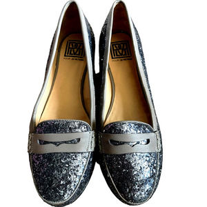 Pour La Victoire Women Glitter Slip-On Sparkle Loafer Flat Shoes Size 7.5US Blue